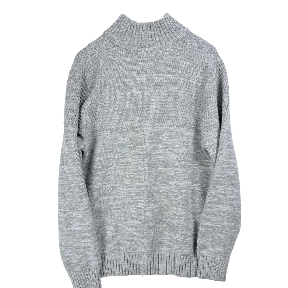 Goodfellow & Co Button Sweater Mens L Gray Textured Knit Grandpa Core Minimalist - Picture 3 of 8